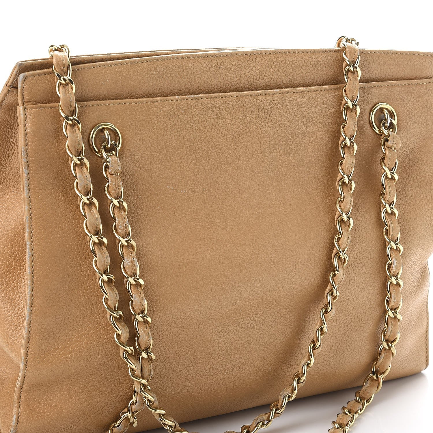 Chanel Caviar CC Small Tote Bag Beige 25 of 27