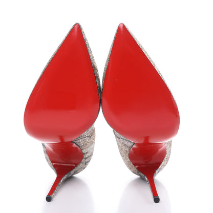 Christian Louboutin Glitter Sirene Pigalle Follies 120 Pumps 38.5 Gold 5 of 9