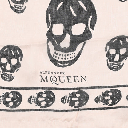 Alexander McQueen Silk Chiffon Skull Scarf Pink 2 of 4