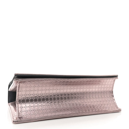 Christian Dior Metallic Patent Micro-Cannage Medium Diorama Flap Bag Pink 4 of 16