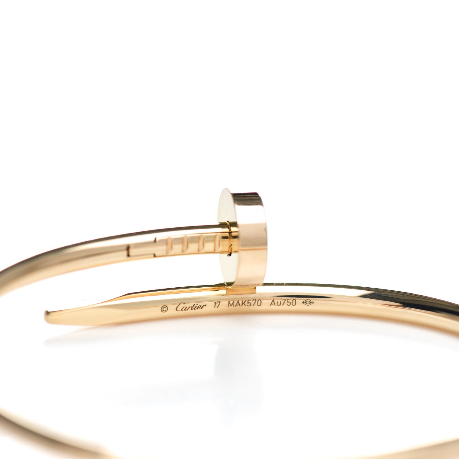 Cartier 18K Yellow Gold Juste Un Clou Bracelet 17 3 of 3
