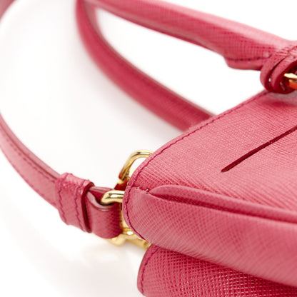 Prada Saffiano Small Galleria Double Zip Tote Poenia 16 of 16