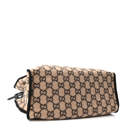 Gucci Covered Wool GG Monogram Large Tote Bag Beige Ebony 4 of 10