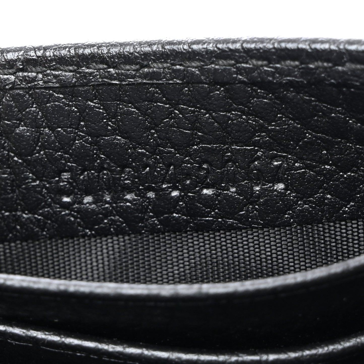 Dollar Calfskin Interlocking G Chain Wallet Black