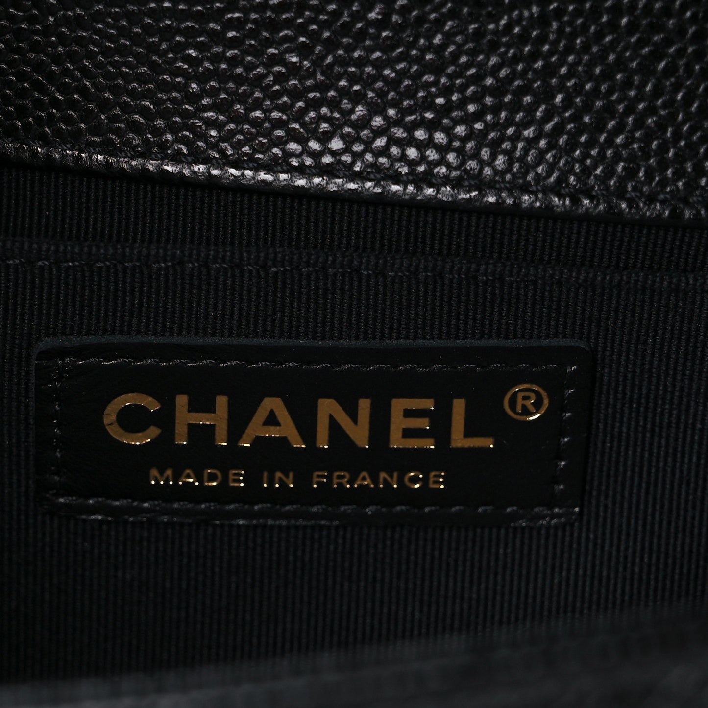 Caviar Chevron Quilted Medium Boy Flap Black