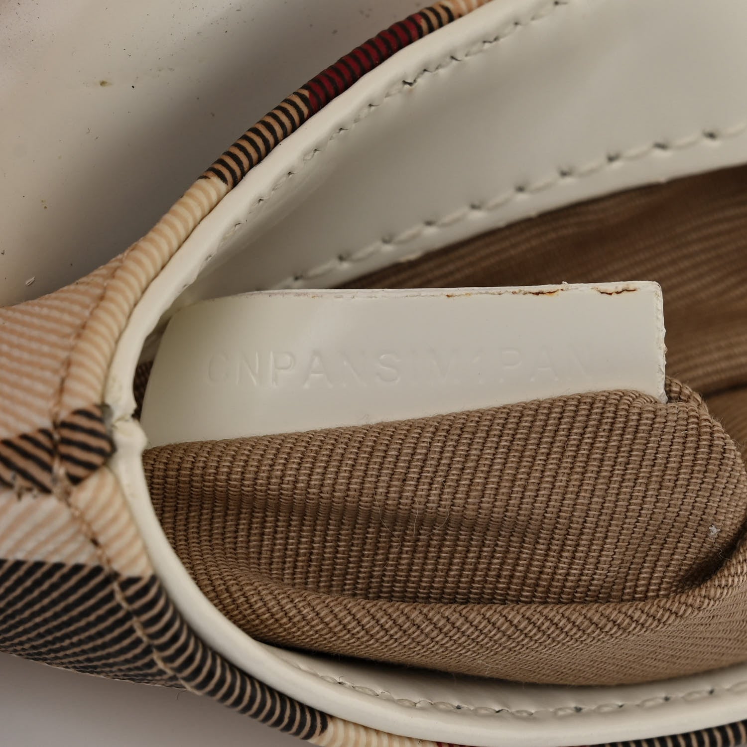 Burberry Nova Check Patent Calfskin Flap Shoulder Bag White 7 of 12