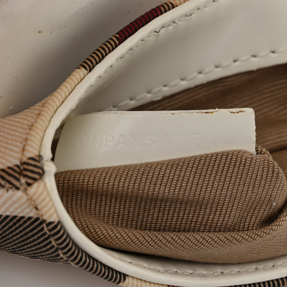 Burberry Nova Check Patent Calfskin Flap Shoulder Bag White 7 of 12