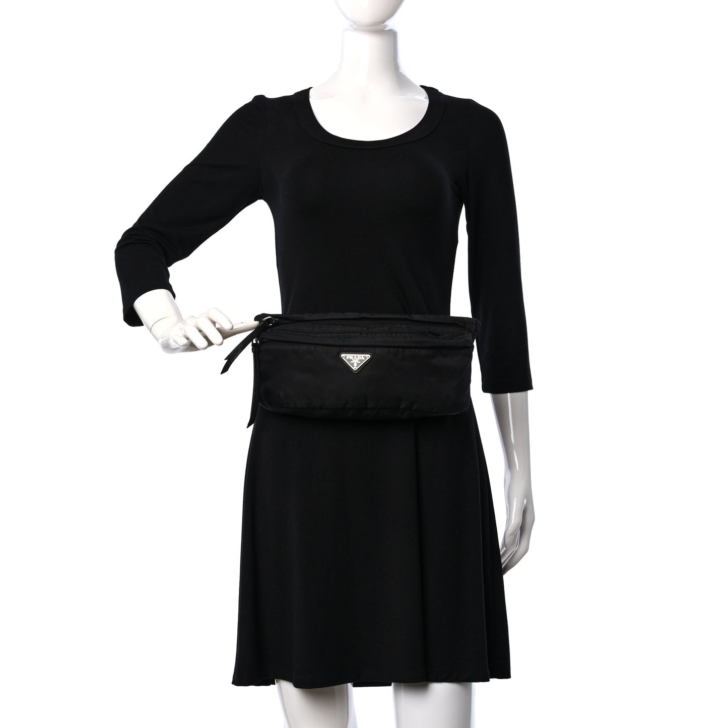 Tessuto Nylon Montagna Belt Bag Black