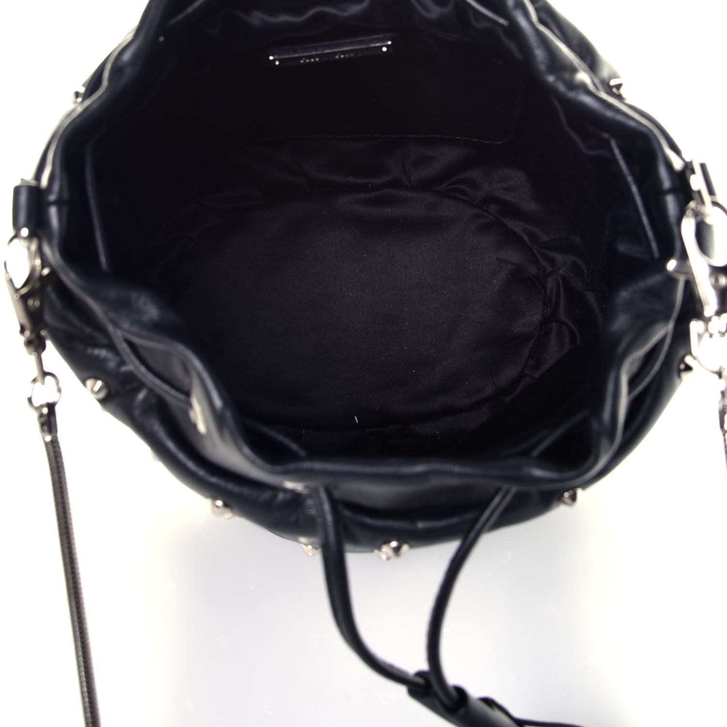 Miu Miu Nappa Studded Bucket Bag in Black 5 of 8