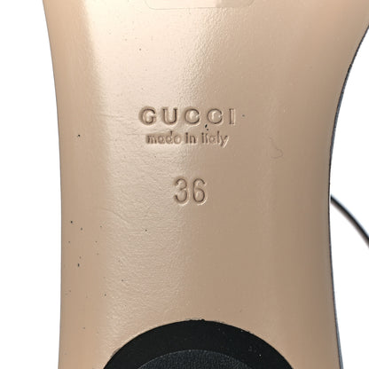 Gucci Nappa Ophelia T-Strap Flat Sandals 36 Black 9 of 10
