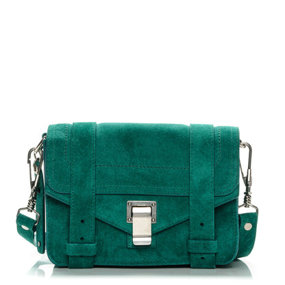 Proenza Schouler Suede PS1 Mini Pouch Messenger Bag Malachite 1 of 7