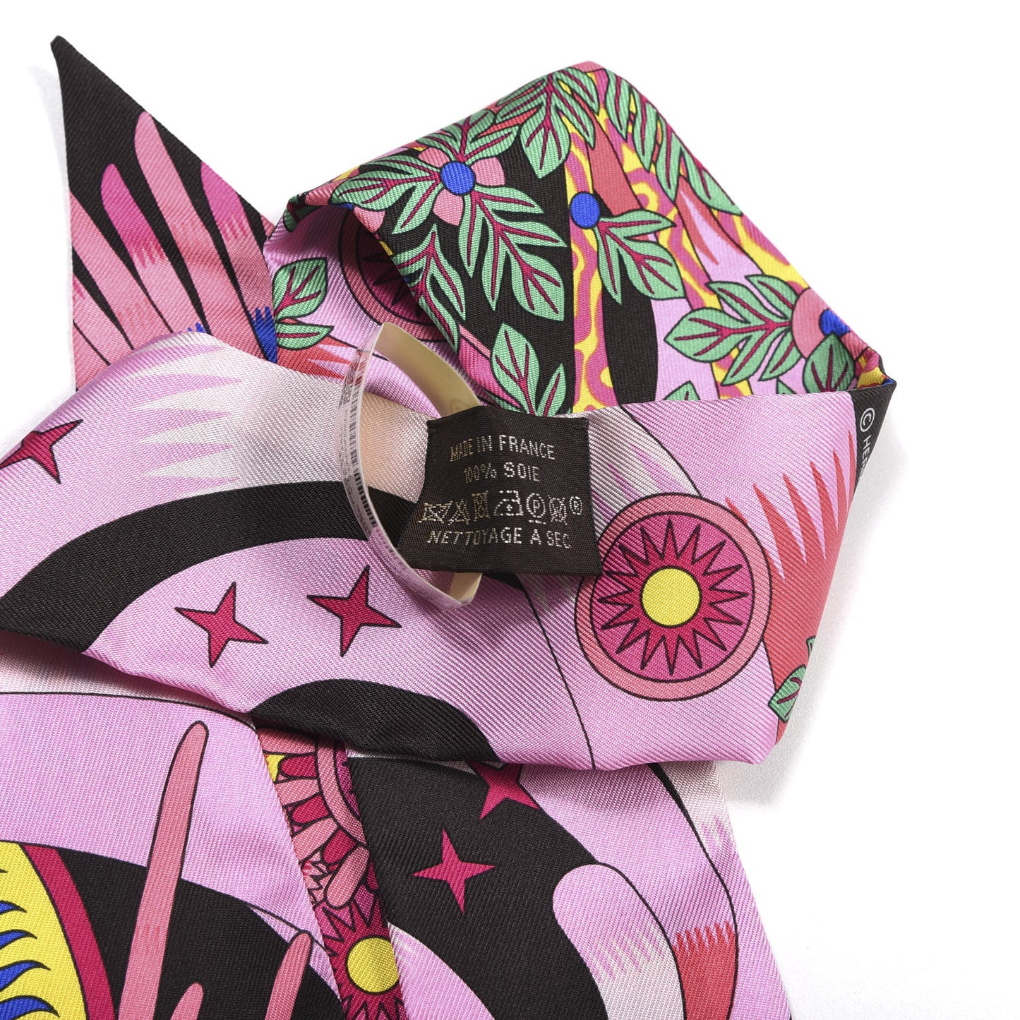 Silk La Source de Pegase Twilly Ebene Rose Vif Jaune Vif