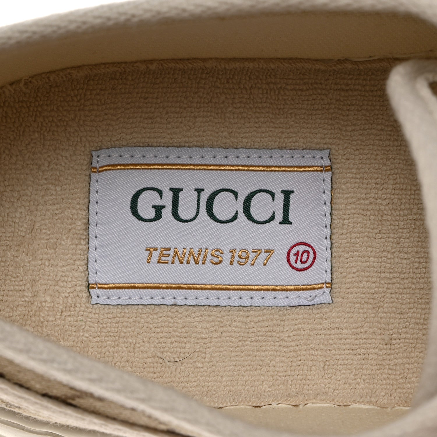 Gucci GG Monogram Mens 1977 Tennis Platform 52mm Sneakers 10 Beige Ebony Mystic White 6 of 8