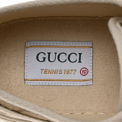 Gucci GG Monogram Mens 1977 Tennis Platform 52mm Sneakers 10 Beige Ebony Mystic White 6 of 8