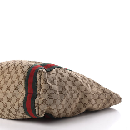 Gucci GG Monogram Medium Web Handle Vertical Tote Dark Brown 9 of 10