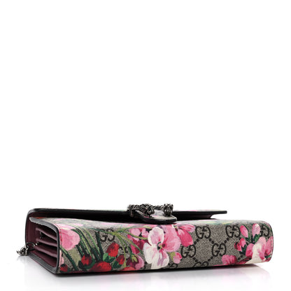 Gucci GG Supreme Monogram Blooms Mini Dionysus Chain Wallet Beige Multicolor Dry Rose 4 of 10