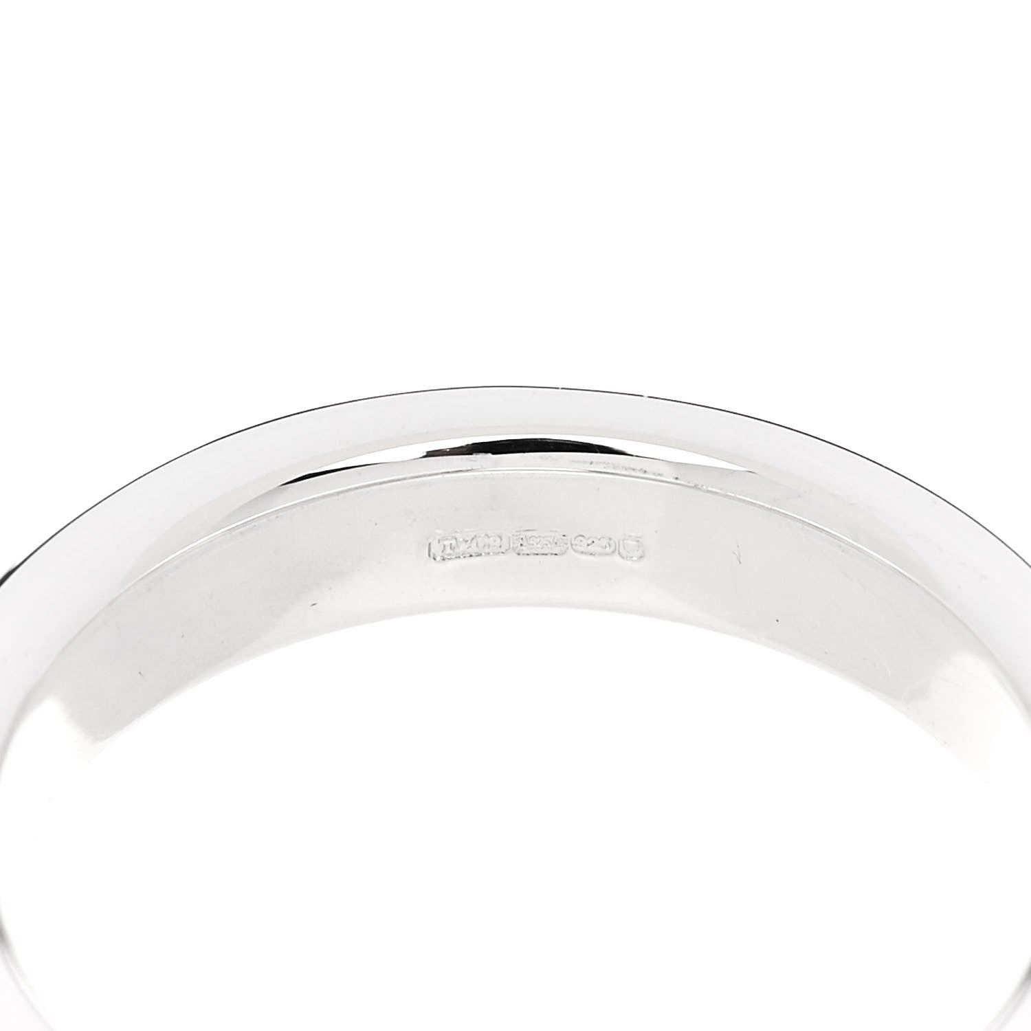 Tiffany Sterling Silver Makers Narrow Slice Ring 52 6 5 of 6