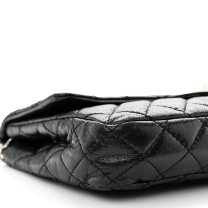 Chanel Iridescent Lambskin Quilted Snake Chain 2.55 Reissue Flap Black 10 of 11