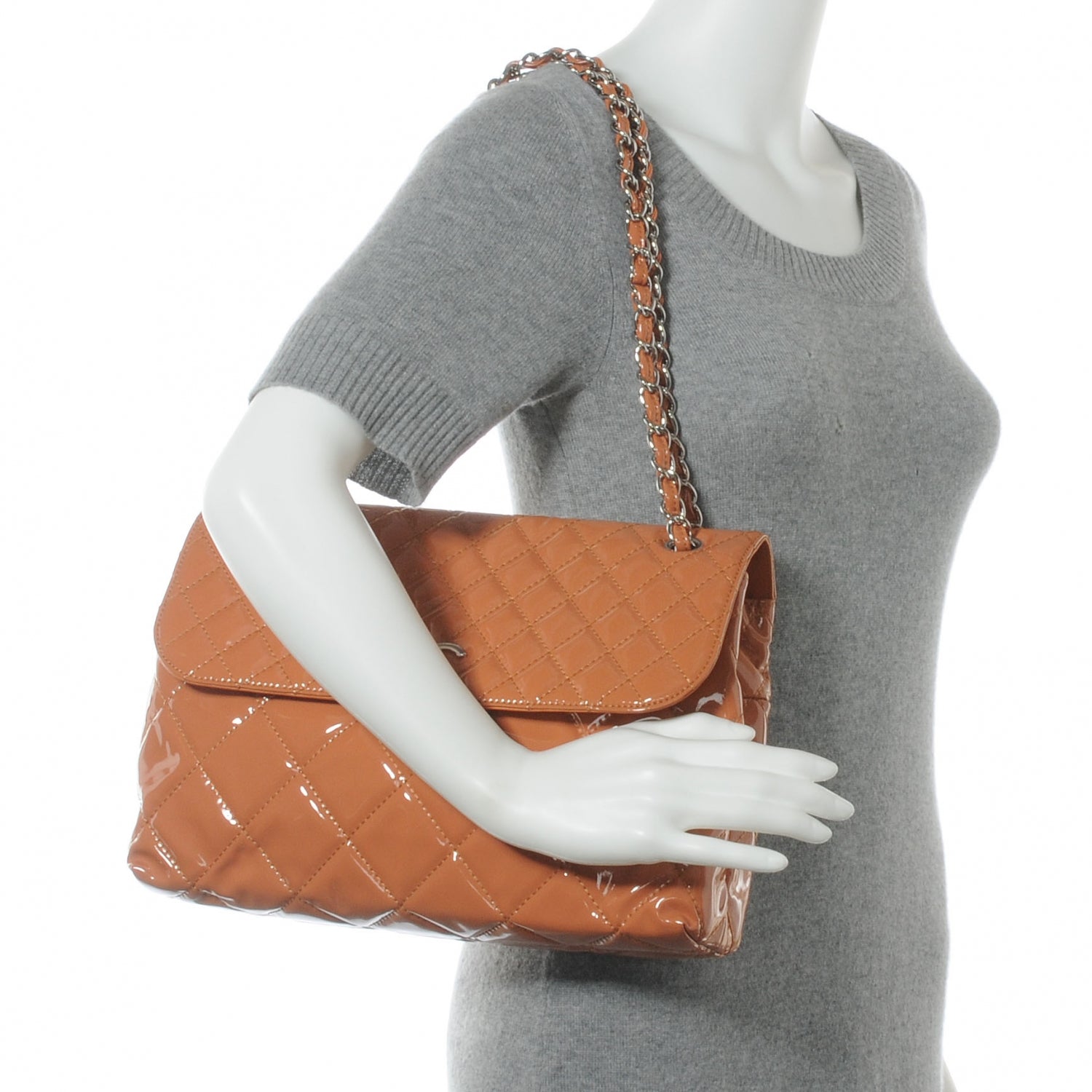 Chanel Vinyl Quilted In the Business Flap Bag Salmon 2 of 8