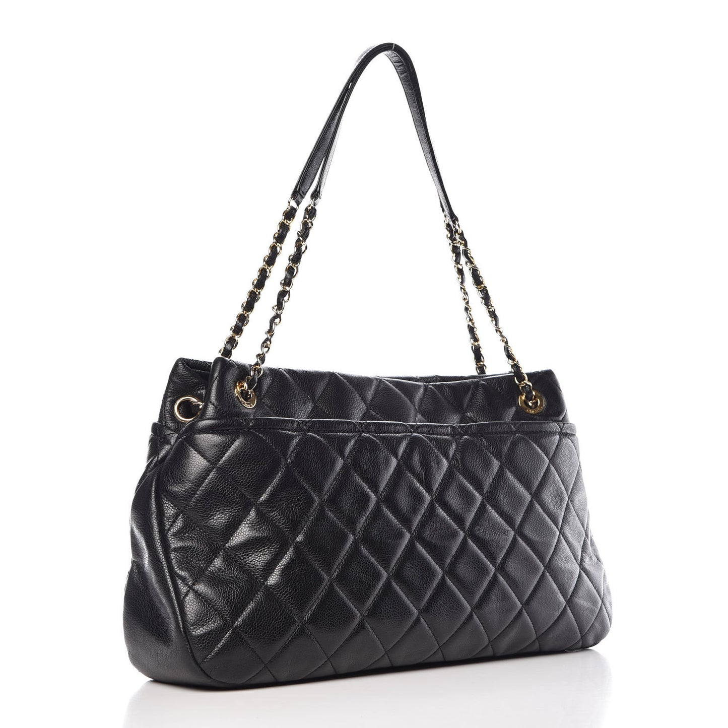 Caviar Quilted Timeless CC Soft Tote Black