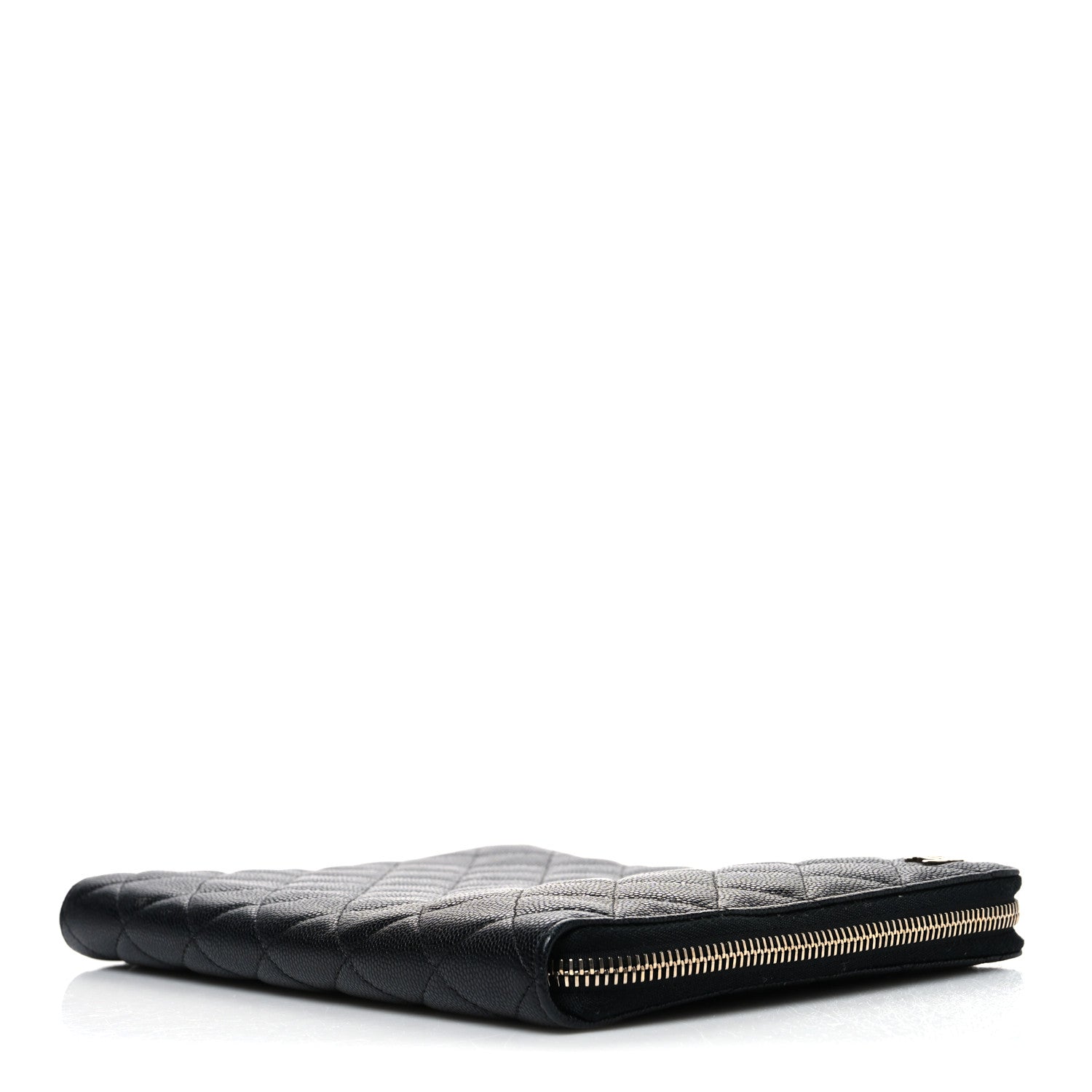Chanel Caviar Quilted Zip Around Notebook Agenda Cover Black 4 of 8