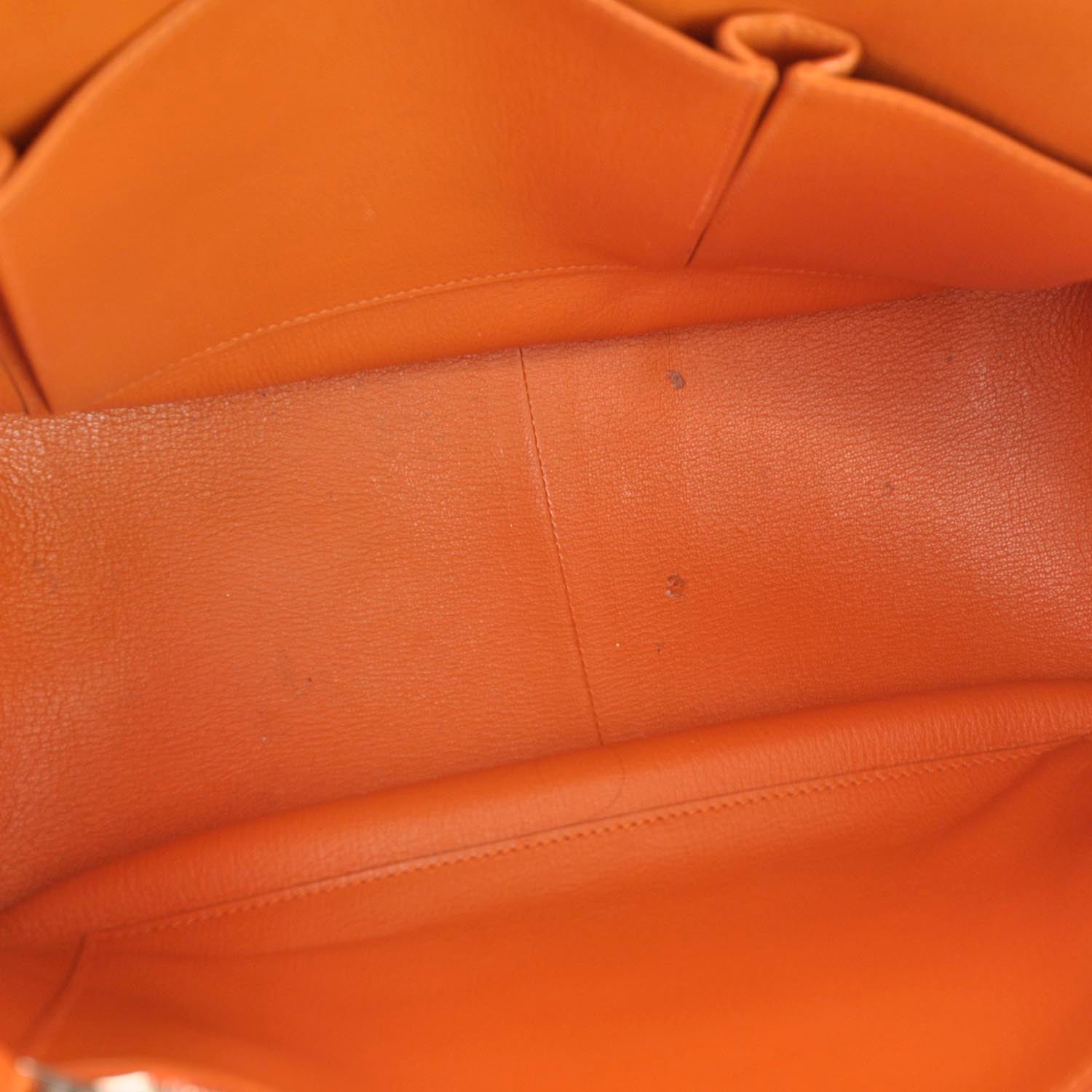 Hermes Taurillon Clemence Jypsiere 34 Orange 6 of 9