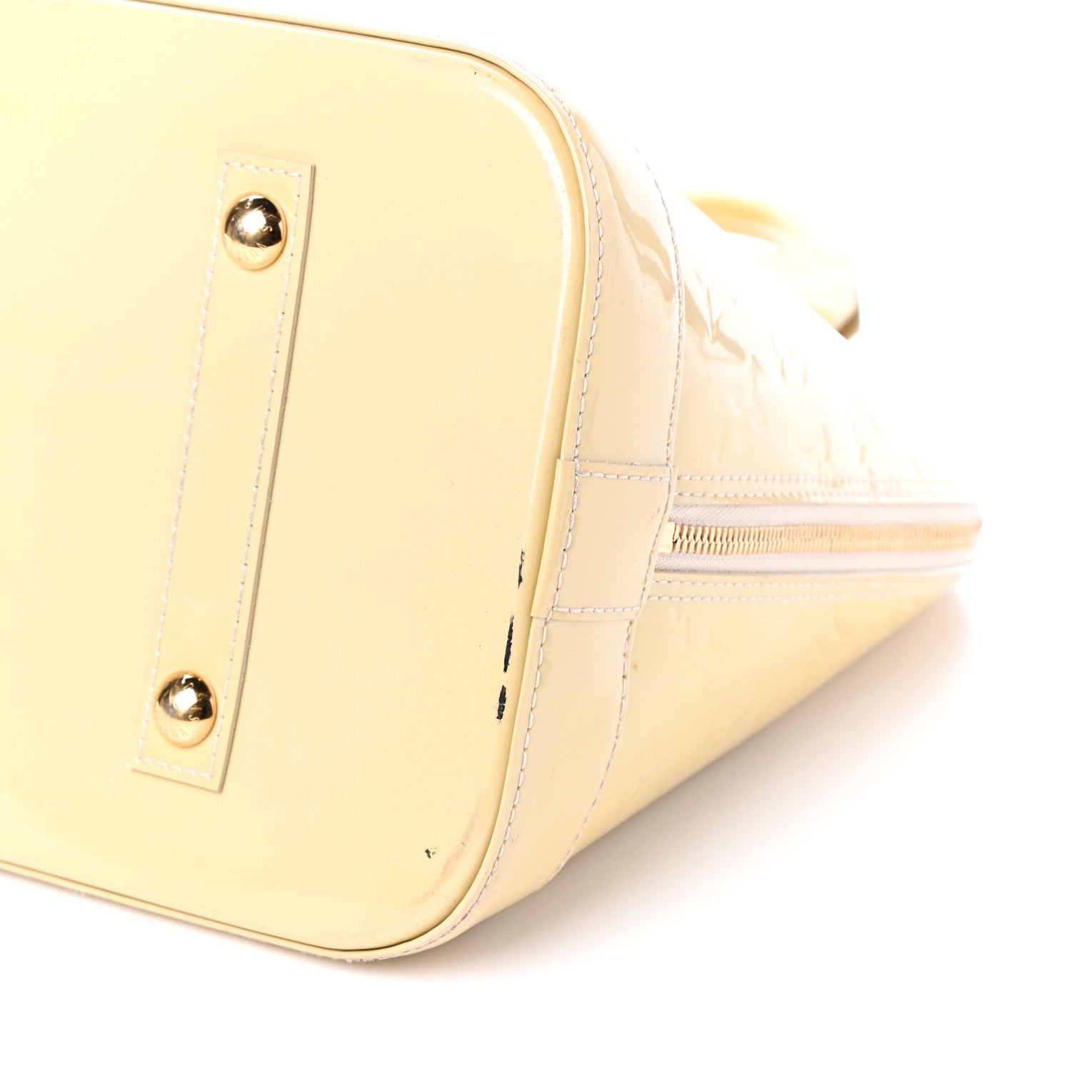 Louis Vuitton Vernis Alma GM Blanc Corail 9 of 12