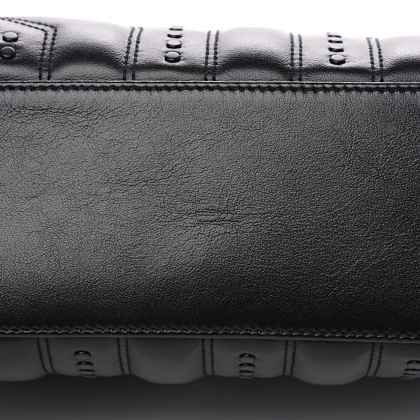 Calfskin Y Quilted Studded Monogram Small Loulou Chain Satchel Black