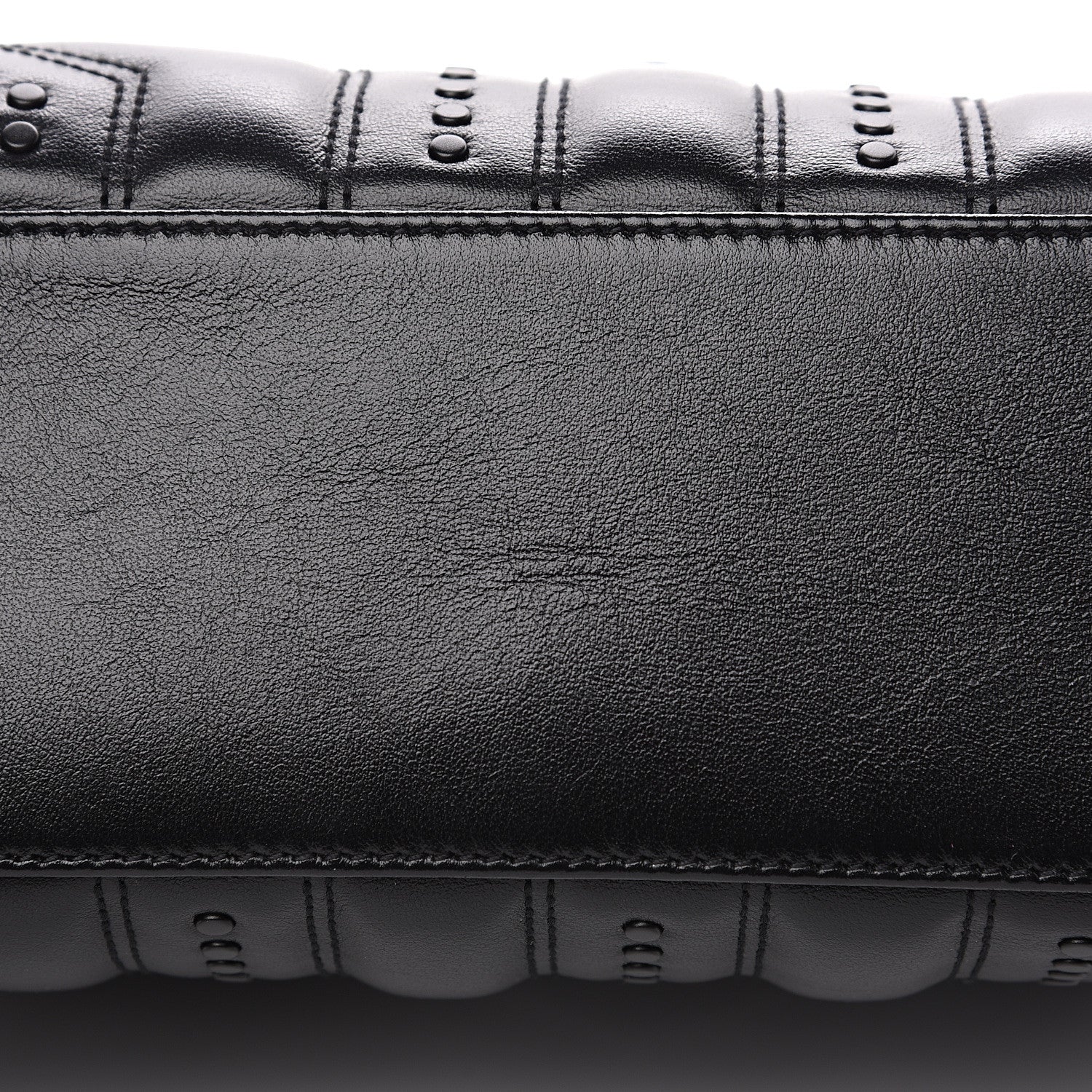Saint Laurent Calfskin Y Quilted Studded Monogram Small Loulou Chain Satchel Black 9 of 11