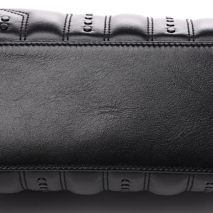 Saint Laurent Calfskin Y Quilted Studded Monogram Small Loulou Chain Satchel Black 9 of 11