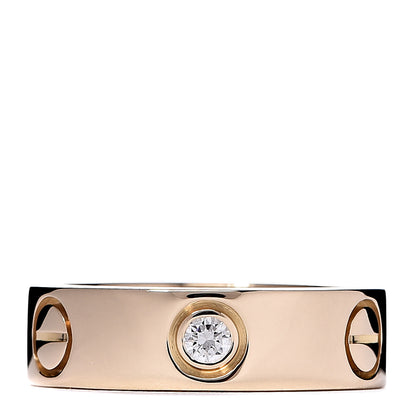 Cartier 18K Yellow Gold 3 Diamond 5.5mm LOVE Ring 49 4.75 1 of 5