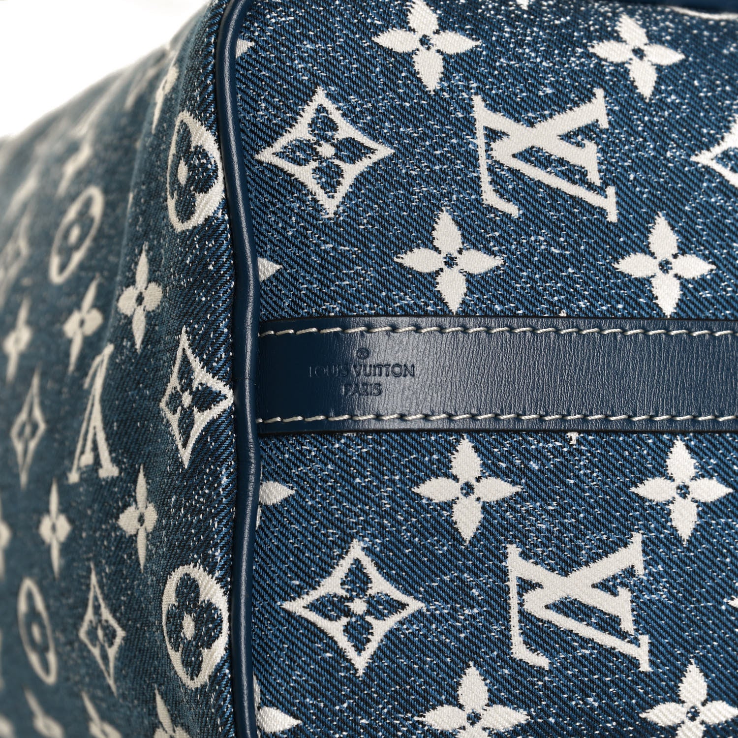Louis Vuitton Monogram Jacquard Denim Speedy Bandouliere 25 Bleu 7 of 13