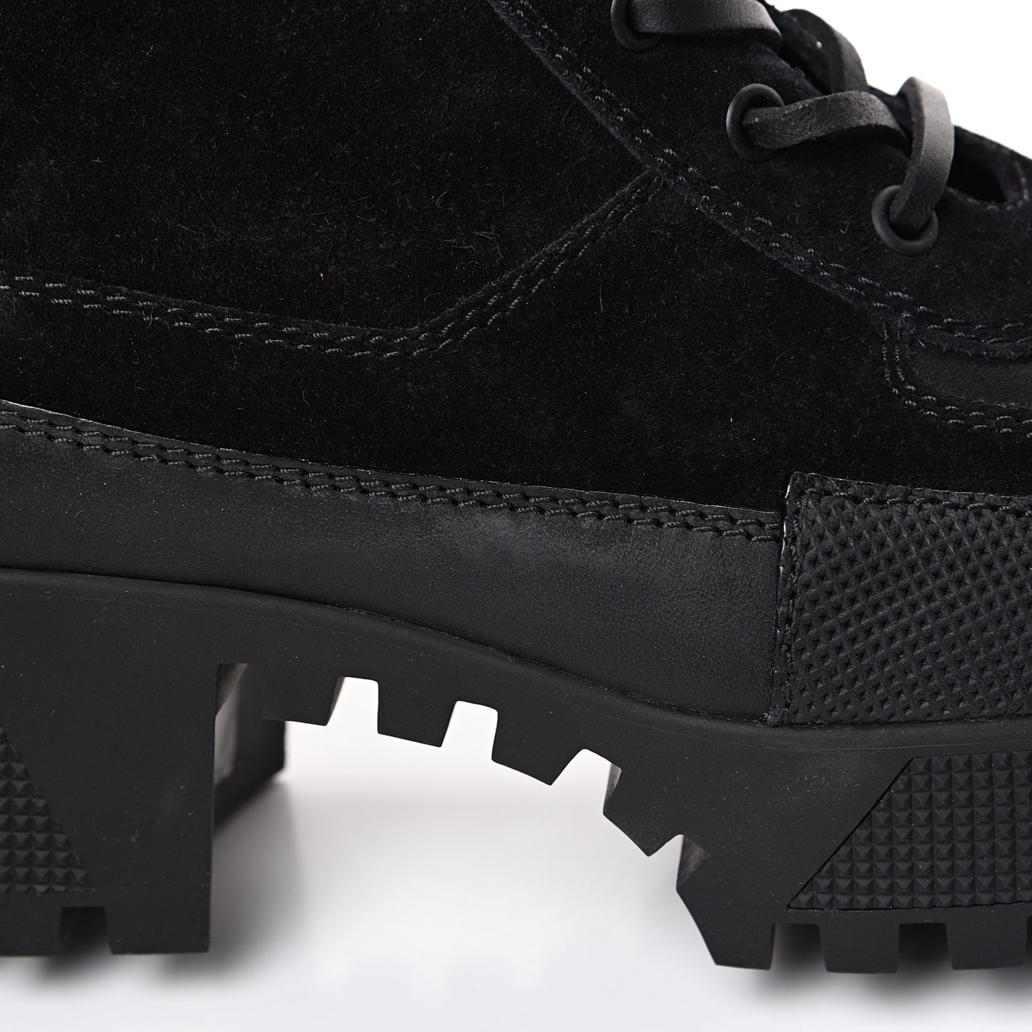Suede Calfskin Laureate Platform Desert Boots 40 Black