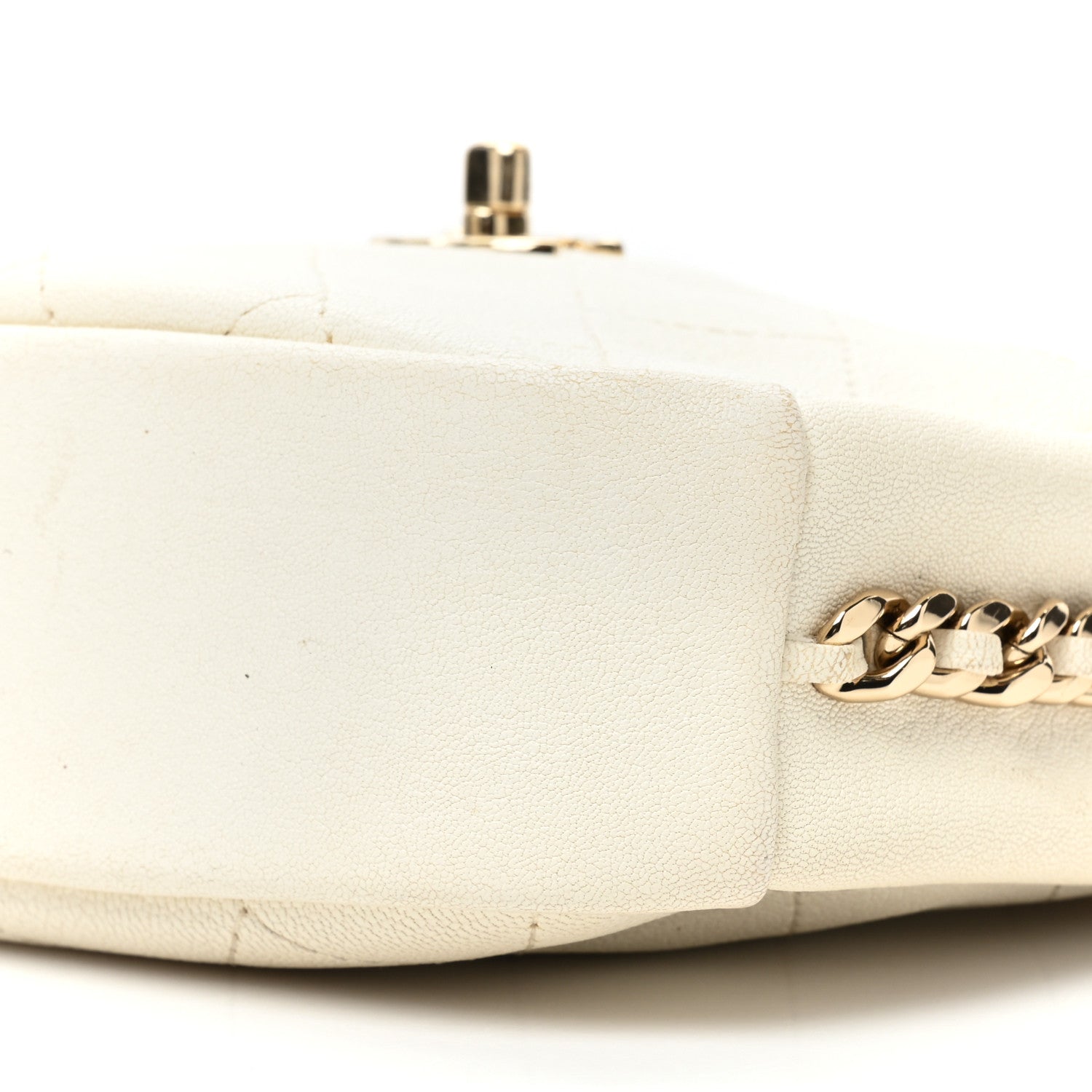 Chanel Goatskin Quilted Small Casual Trip Camera Case White 8 of 13