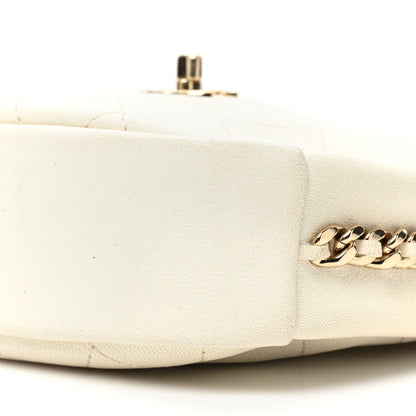 Chanel Goatskin Quilted Small Casual Trip Camera Case White 8 of 13