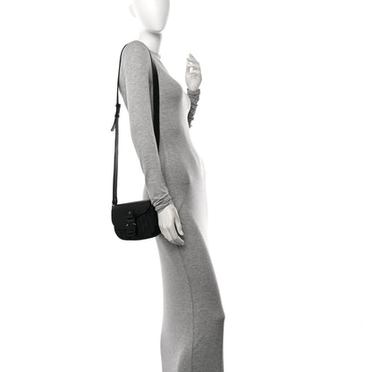 Christian Dior Oblique Jacquard Grained Calfskin Mini Saddle Messenger Bag With Flap Black 2 of 13
