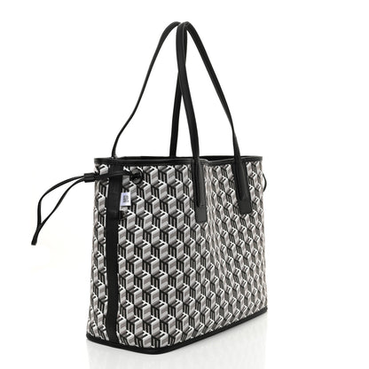 MCM Visetos Medium Liz Reversible Shopper Tote Black 7 of 18