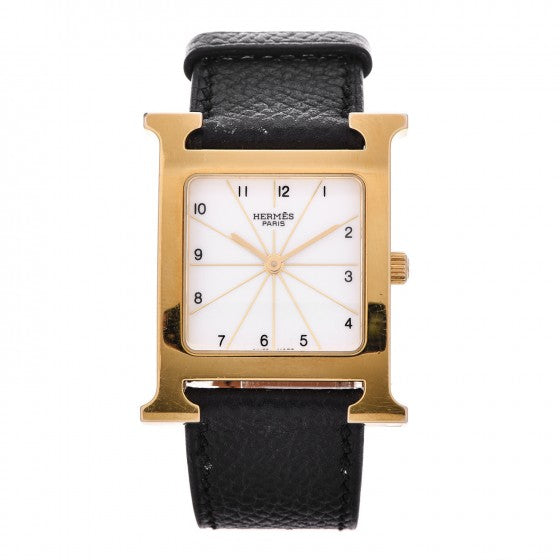 Stainless Steel Epsom 26mm Heure H Hour Quartz Watch Noir