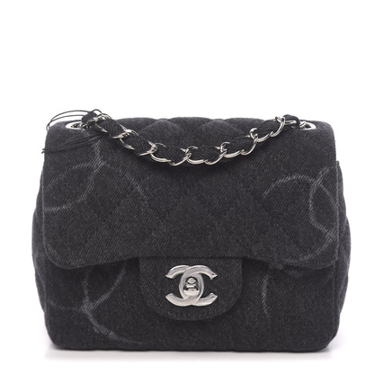 Chanel Denim CC Quilted Mini Square Flap Black 1 of 11