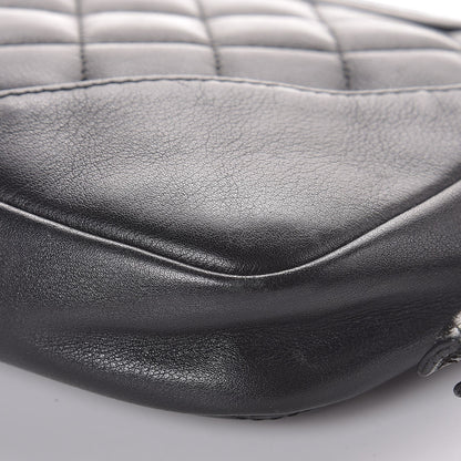 Chanel Calfskin Quilted Cambon Pochette Black White 10 of 11