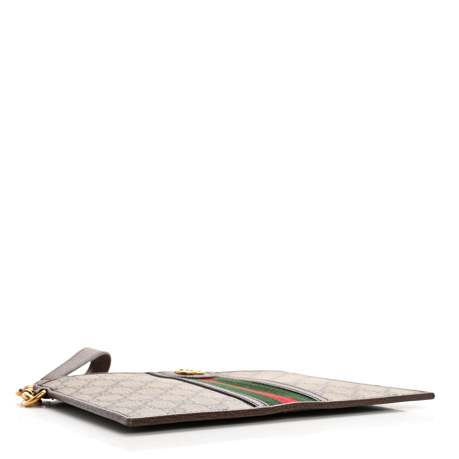 Gucci GG Supreme Monogram Web Ophidia Wristlet Pouch Brown 4 of 10