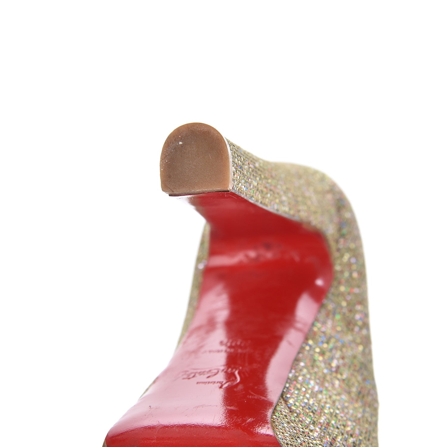 Christian Louboutin Glitter Bibi 140 Pumps 39.5 Gold 15 of 18