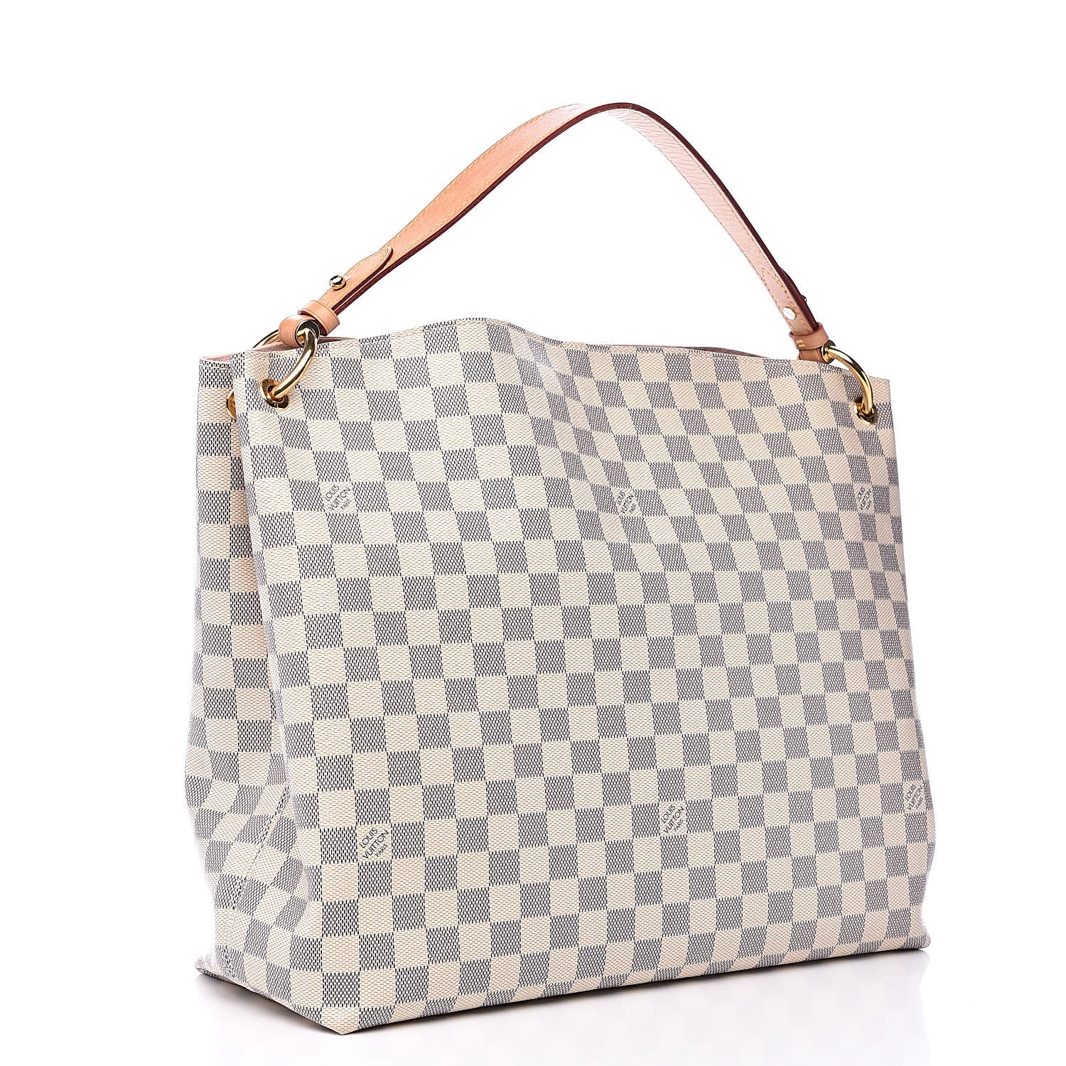 Louis Vuitton Damier Azur Graceful MM Rose Ballerine 3 of 15