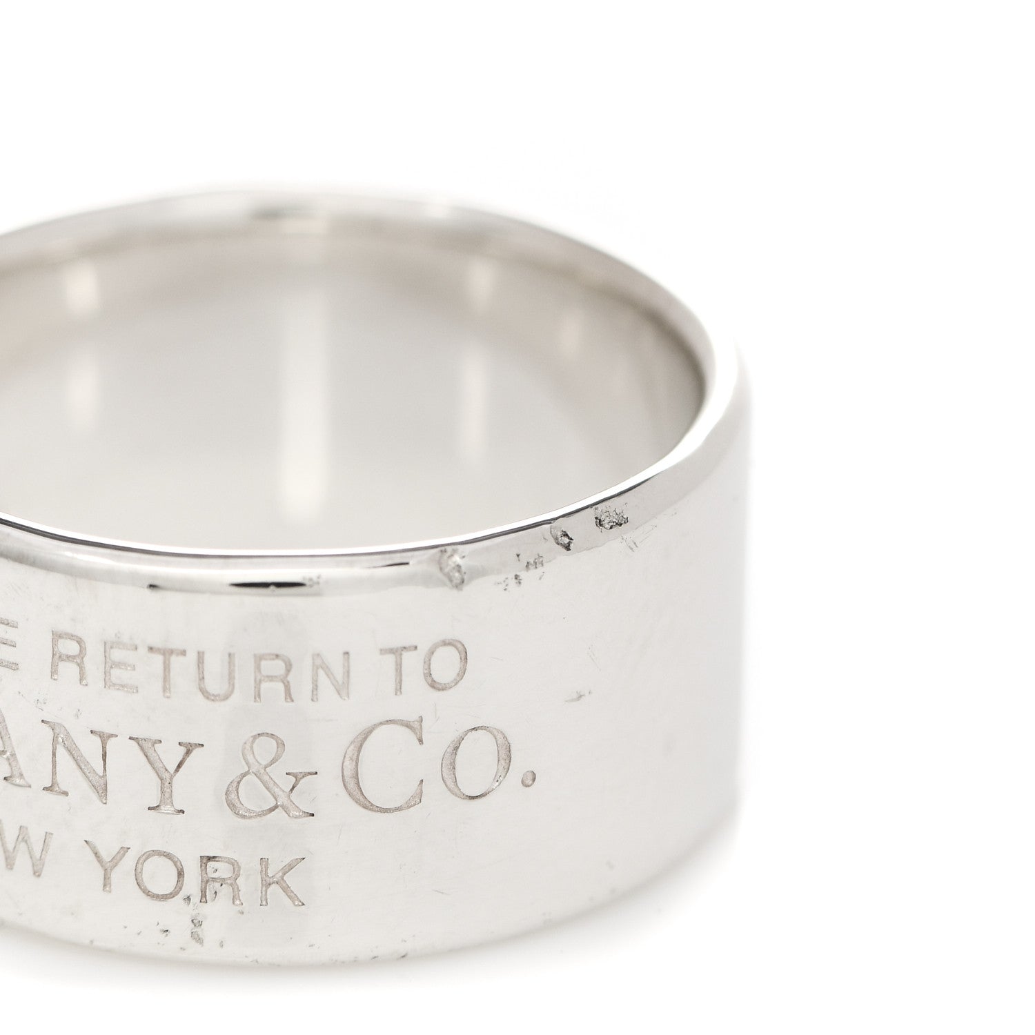 Tiffany Sterling Silver Wide Return to Tiffany Ring 59 8.75 5 of 6