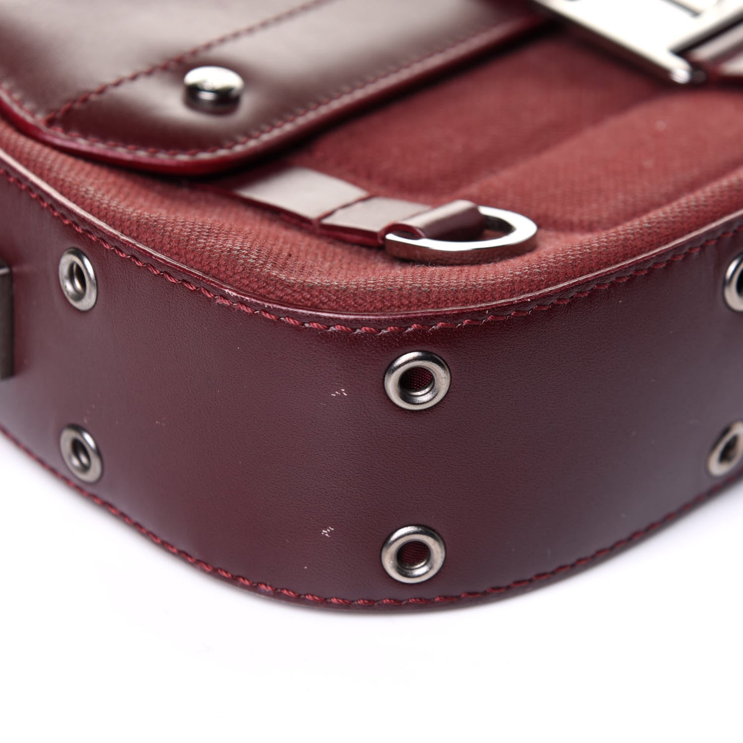 Christian Dior Canvas Calfskin Street Chic Columbus Ave Burgundy 9 of 13