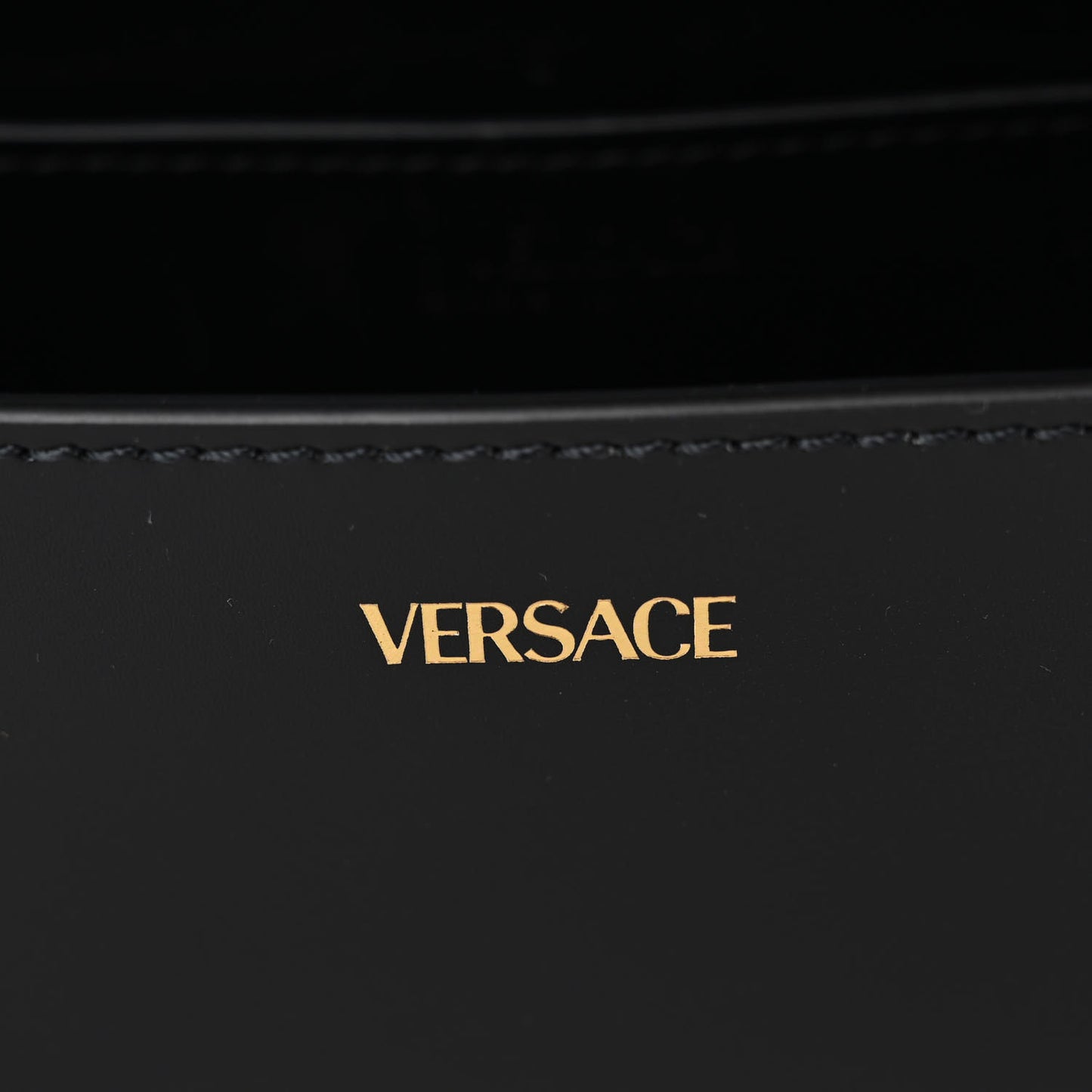 Calfskin Medium Greca Goddess Shoulder Bag Black