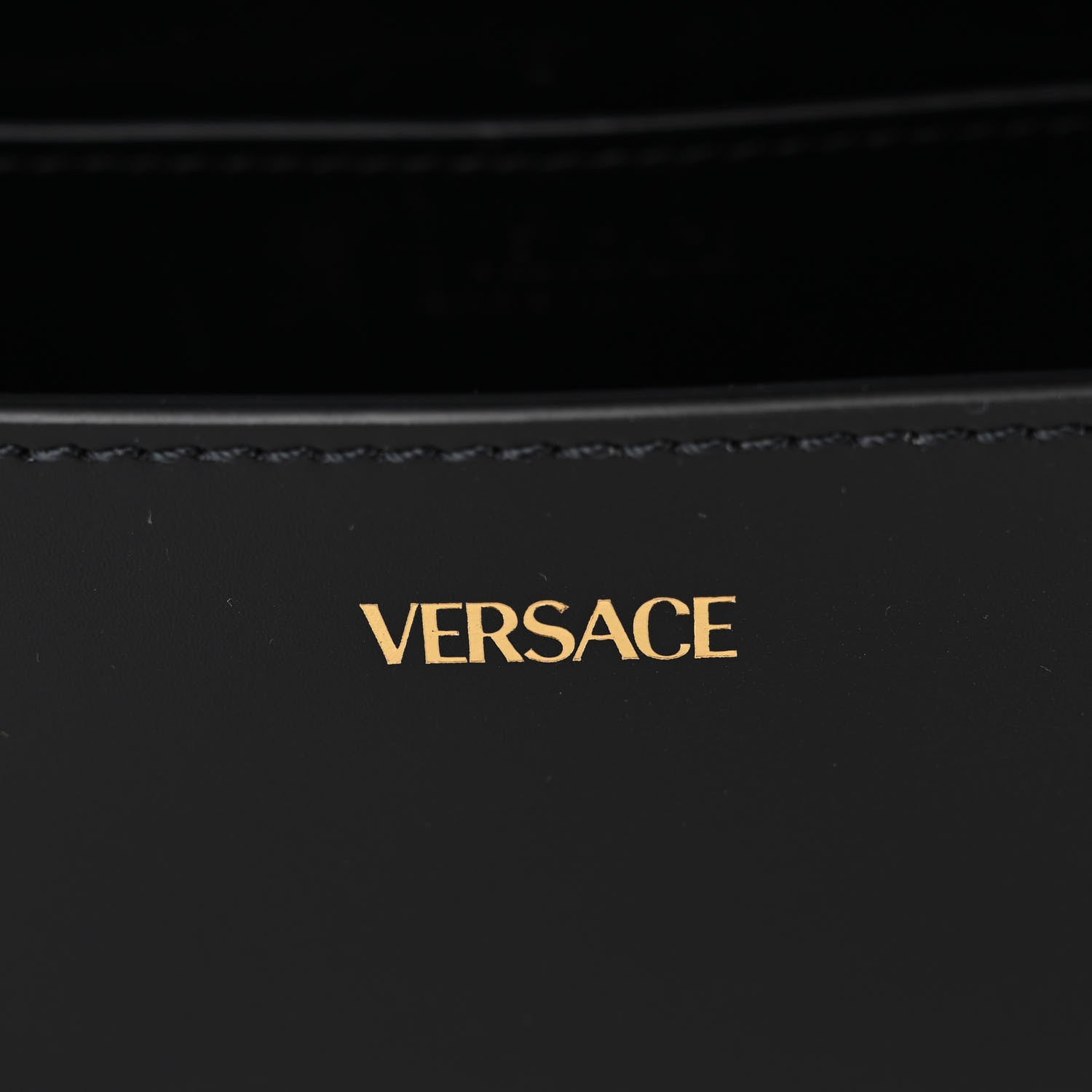 Versace Calfskin Medium Greca Goddess Shoulder Bag Black 6 of 9