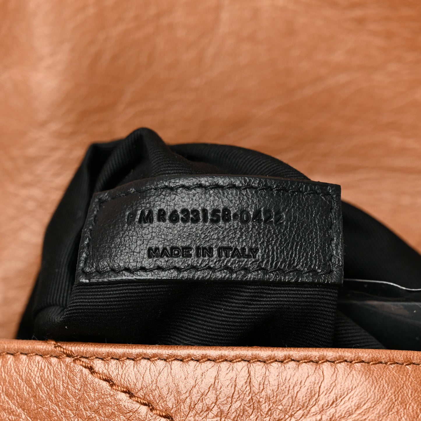 Crinkled Calfskin Matelasse Monogram Medium Niki Chain Satchel Caramel
