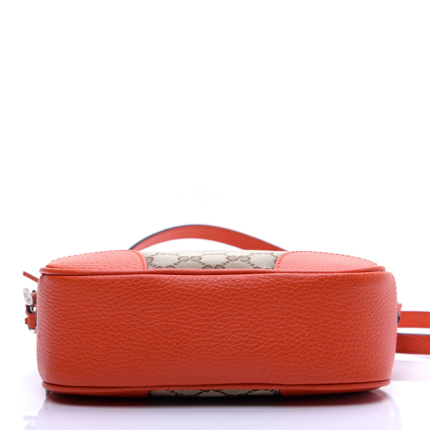 Gucci Monogram Dollar Calfskin Mini Bree Messenger Bag Beige Ebony Sun Orange 10 of 13
