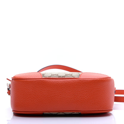Gucci Monogram Dollar Calfskin Mini Bree Messenger Bag Beige Ebony Sun Orange 10 of 13